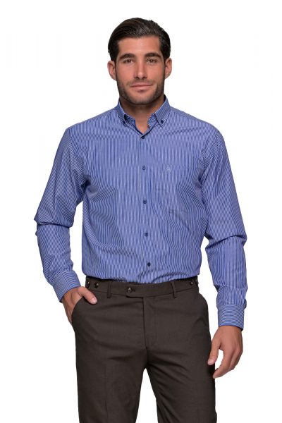 Poli Gianni ριγέ ανδρικό πουκάμισο - 2773302 Σιέλ - Image 15