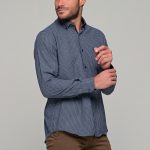Poli Gianni ανδρικό πουκάμισο καρό φανέλα - 3124401 Μπλε