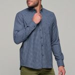 Poli Gianni ανδρικό πουκάμισο καρό φανέλα - 3124501 Μπλε