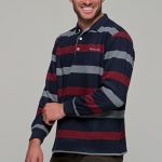 POL PAULO ανδρικό polo μακρύ μανίκι - 74741 Μπλε
