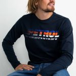 PETROL INDUSTRIES  βαμβακερό μακρυμάνικο ανδρικό tshirt - M_3020_TLR6545107 Μπλε