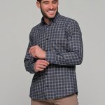 Poli Gianni ανδρικό πουκάμισο καρό - 3125701 Μπεζ