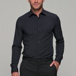 MICHAEL KORS μακρυμάνικο ανδρικό πουκάμισο - MD0MD91399-001 Μαύρο