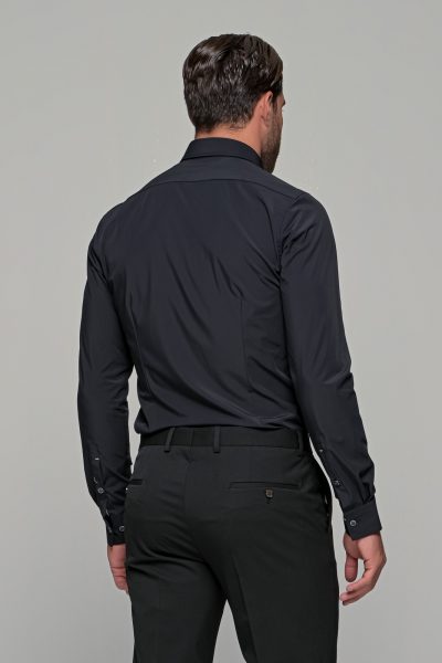 MICHAEL KORS μακρυμάνικο ανδρικό πουκάμισο - MD0MD91399-001 Μαύρο - Image 9