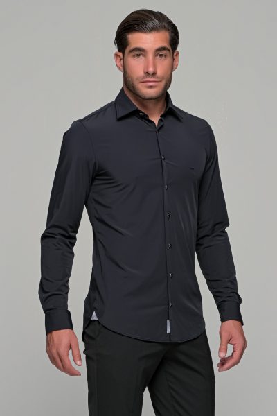 MICHAEL KORS μακρυμάνικο ανδρικό πουκάμισο - MD0MD91399-001 Μαύρο - Image 11
