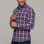 OLYMP LEVEL 5 SMART CASUAL καρό πουκάμισο - 32262495 Μοβ