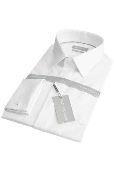 MICHAEL KORS Easy Iron μακρυμάνικο ανδρικό πουκάμισο - MK0DS01013 100 Άσπρο - Image 4