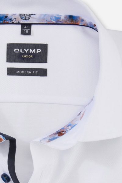 OLYMP LUXOR Modern Fit μακρυμάνικο ανδρικό πουκάμισο - 12823400 Άσπρο - Image 2