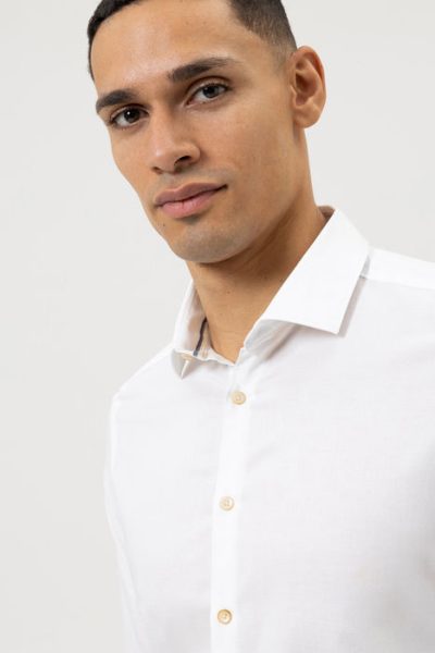 OLYMP LEVEL 5 SMART CASUAL βαμβακερό ανδρικό πουκάμισο - 32023400 Άσπρο - Image 4