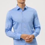 OLYMP LEVEL 5 SMART CASUAL βαμβακερό ανδρικό πουκάμισο - 32023411 Σιέλ