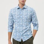 OLYMP LEVEL 5 SMART CASUAL ανδρικό πουκάμισο - 32043411 Σιέλ