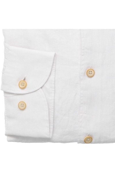 OLYMP LEVEL 5 SMART CASUAL ανδρικό λινό πουκάμισο - 32283400 Άσπρο - Image 2