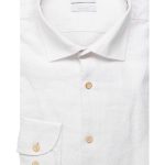 OLYMP LEVEL 5 SMART CASUAL ανδρικό λινό πουκάμισο - 32283400 Άσπρο