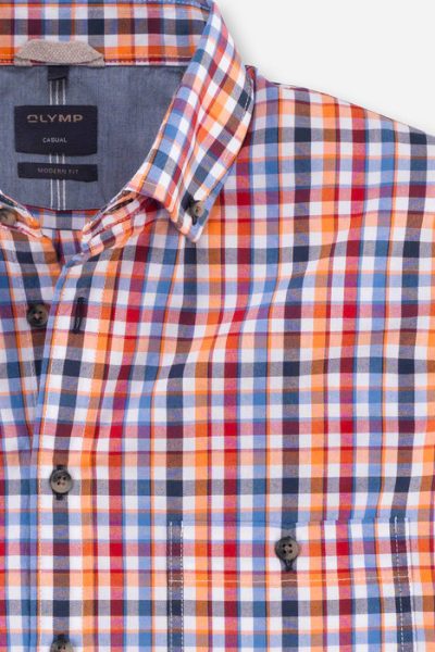OLYMP Casual Modern Fit ανδρικό πουκάμισο - 40003435 Πορτοκαλί - Image 3