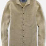 OLYMP Casual Modern Fit λινό ανδρικό πουκάμισο - 40263447 Μπεζ