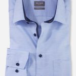 OLYMP LUXOR  COMFORT FIT Big Size Non Iron πουκάμισο - 10612411 Σιέλ