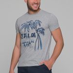 40WEFT κοντομάνικο ανδρικό t-shirt - PERRYS1415W071 Γκρι