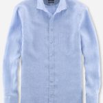 OLYMP Casual Modern Fit λινό ανδρικό πουκάμισο - 40263411 Σιέλ