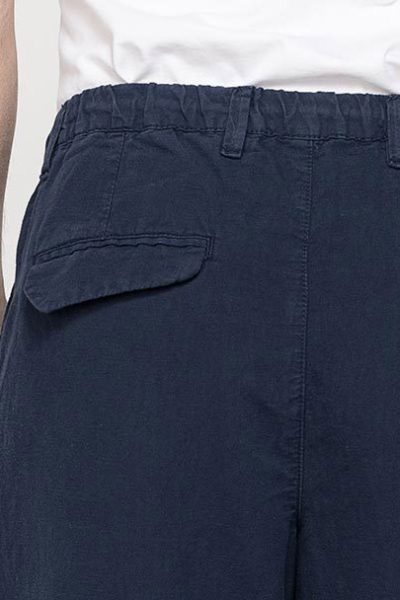 CARRERA παντελόνα λινή  με κορδόνι - 639L/1285A-899 ΜΑΥΡΟ - Image 6