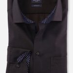 OLYMP LUXOR  COMFORT FIT Big Size Non Iron πουκάμισο - 10624428 Καφέ