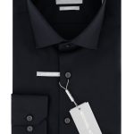 MICHAEL KORS Easy Iron μακρυμάνικο ανδρικό πουκάμισο - MD0MD90435001 Μαύρο