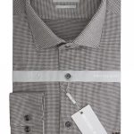MICHAEL KORS Easy Iron μακρυμάνικο ανδρικό πουκάμισο - MK0DS01190200 Καφέ