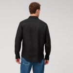OLYMP CASUAL λινό ανδρικό πουκάμισο - 40265468 Μαύρο - Image 4