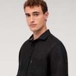 OLYMP CASUAL λινό ανδρικό πουκάμισο - 40265468 Μαύρο - Image 3