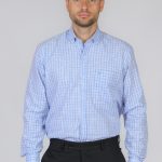 Poli Gianni Big Size casual ανδρικό πουκάμισο  - BS3222101 σιέλ