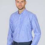 Poli Gianni Big Size casual ανδρικό πουκάμισο  - BS3222601 Σιέλ