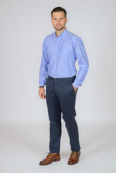 Poli Gianni Big Size casual ανδρικό πουκάμισο  - BS3222601 Σιέλ - Image 2