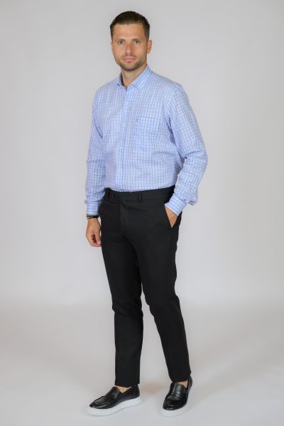 Poli Gianni Big Size casual ανδρικό πουκάμισο  - BS3222101 σιέλ - Image 2