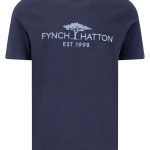FYNCH HATTON ανδρικό tshirt κοντό μανίκι  -1503-1511-685 Μπλε