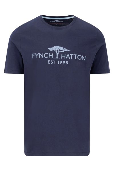 FYNCH HATTON ανδρικό tshirt κοντό μανίκι  -1503-1511-607 Σιέλ - Image 3