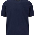 FYNCH HATTON ανδρικό πλεκτό tshirt κοντό μανίκι  -1503-701-690 Μπλε