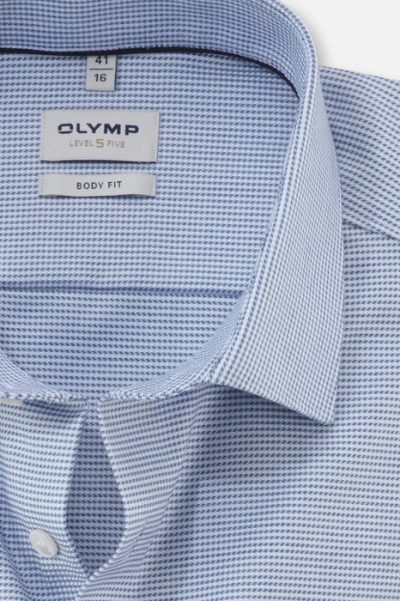 OLYMP LEVEL 5 βαμβακερό ανδρικό πουκάμισο - 20997411 Σιέλ - Image 2
