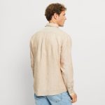 OLYMP CASUAL λινό ανδρικό πουκάμισο - 40707422 Μπεζ - Image 3