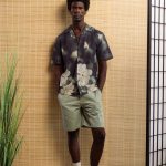 COLOURS & SONS κοντομάμικο oversized ανδρικό πουκάμισο  - 9225-334-867 Μαύρο