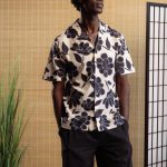COLOURS & SONS κοντομάμικο oversized ανδρικό πουκάμισο  - 9225-335-113 Μαύρο