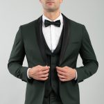 VITTORIO ανδρικό γαμπριάτικο κουστούμι  - 100-2324-SMOKIN Green