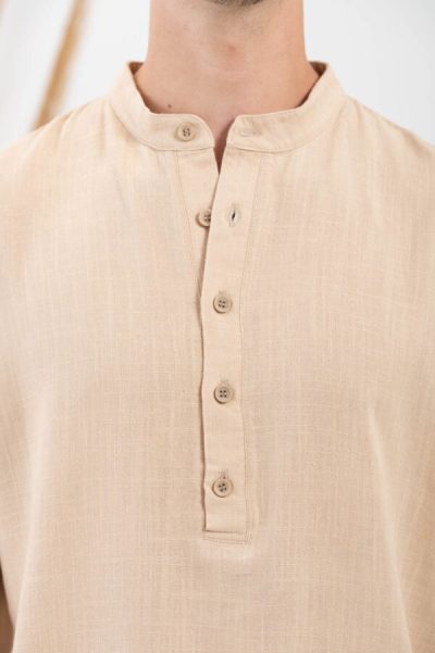 VITTORIO ανδρικό overshirt - 300-24-SPIAGGIA BEIGE - Image 6