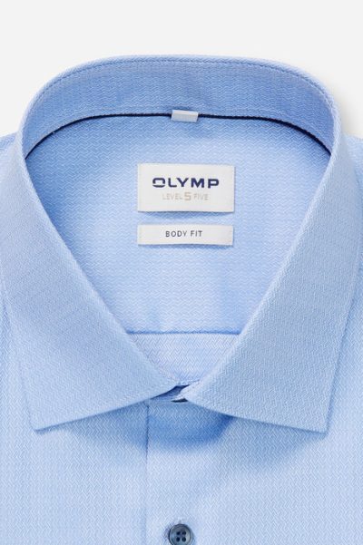 OLYMP LEVEL 5 βαμβακερό ανδρικό πουκάμισο - 20548411 Σιέλ - Image 2