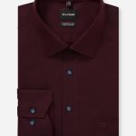 OLYMP LUXOR COMFORT FIT Big Size Non Iron πουκάμισο - 14068437 μπορντό