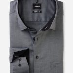 OLYMP LUXOR COMFORT FIT Big Size Non Iron πουκάμισο - 14008418 ΓΚΡΙ