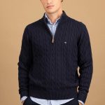 FYNCH HATTON ανδρικό πλεκτό - 1509 207 690 NAVY