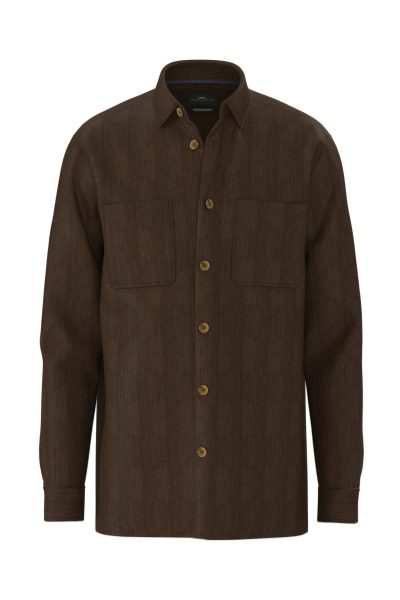 FYNCH HATTON ανδρικό χειμέρινό overshirt - 1509 9004 861 BROWN - Image 6