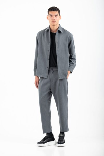 VITTORIO ανδρικό overshirt - 300-2526-BAREZZI ΓΚΡΙ - Image 10