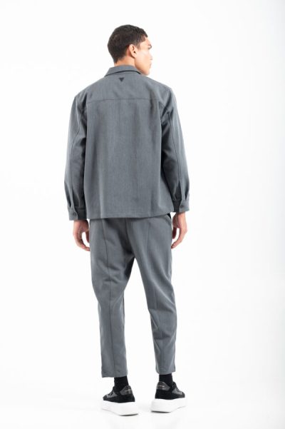 VITTORIO ανδρικό overshirt - 300-2526-BAREZZI ΓΚΡΙ - Image 7