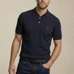 FYNCH HATTON ανδρικό polo κοντό μανίκι -1602320690 Blue
