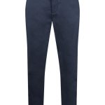 FYNCH HATTON παντελόνα λινή  με κορδόνι - 1603-2818-688 Dark Navy